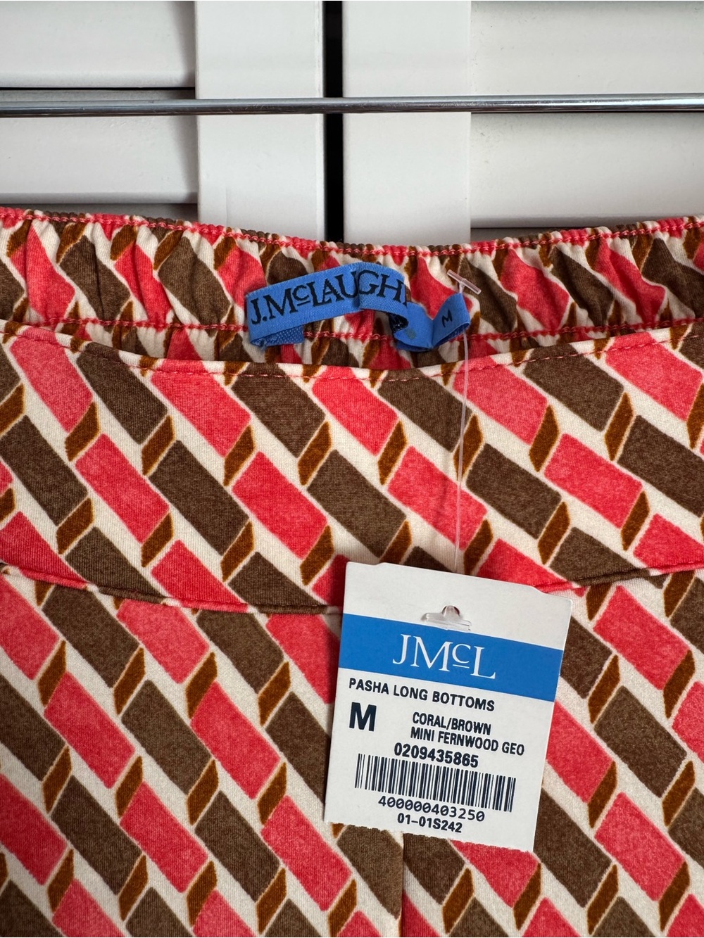 J. McLaughlin Pasha Wide Leg Pull On Pant in Mini Fernwood Geo Print Medium NWT - Picture 6 of 9